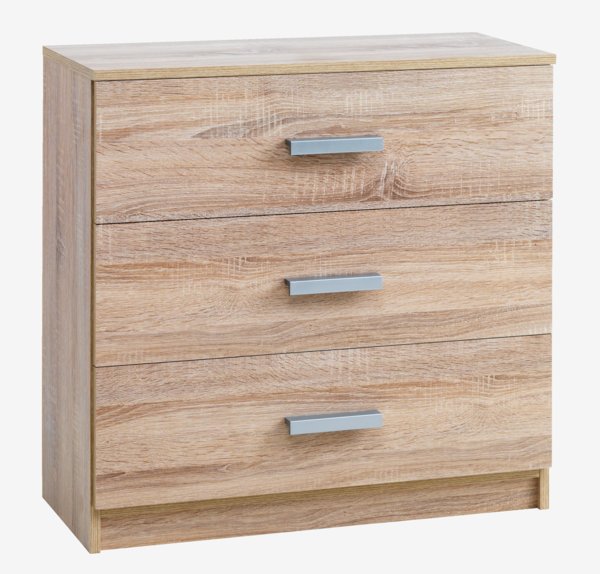 3 drawer chest TAPDRUP oak