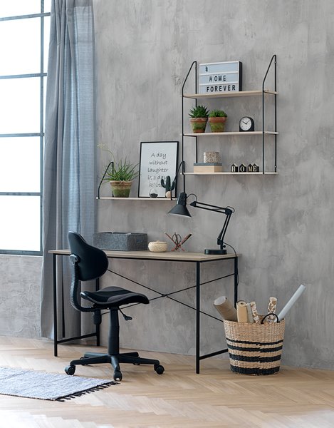 Wall shelf HEJLSMINDE 1 shelf black/natural