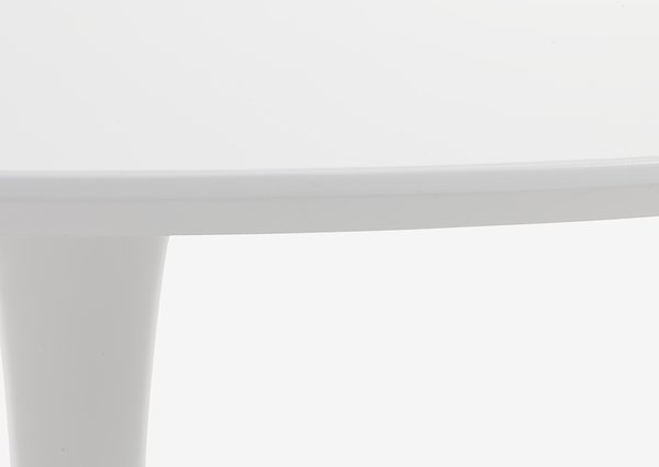 RINGSTED D100 table white + 4 RISSKOV chairs light grey
