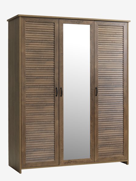 Ντουλάπα MANDERUP 166x210 3 πόρτες άγρια χρωματισμένη δρυς