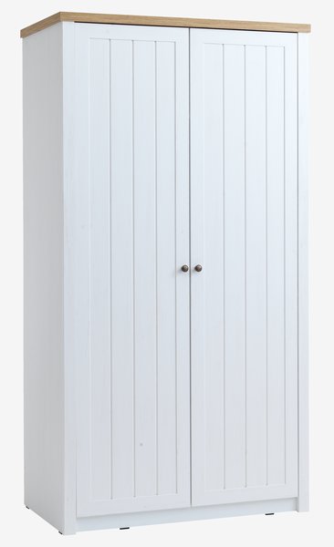 Gardırop MARKSKEL 112x210 beyaz/meşe