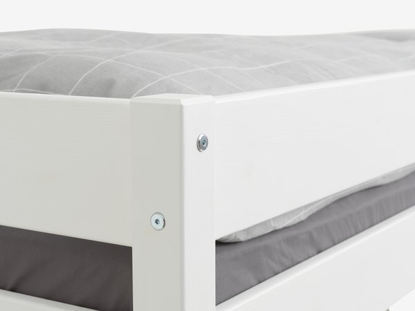 Łóżko piętrowe VESTERVIG 2x90x200 z drabinką biały