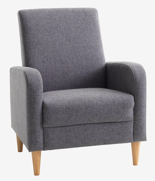 Fauteuil GEDVED tissu gris