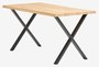 Table ROSKILDE/ROSLEV 80x140 chêne naturel/noir