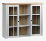 Top section MARKSKEL 2 doors light grey/oak colour