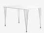 Dining table BANNERUP 76x120 wht/chrome