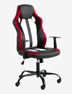 Sedia da gaming HAVDRUP nero/rosso