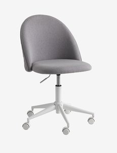 Krzesło do biurka KOKKEDAL szary tkanina/biały