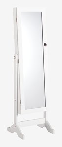 Specchio con contenitore MALLING 145x42 cm bianco