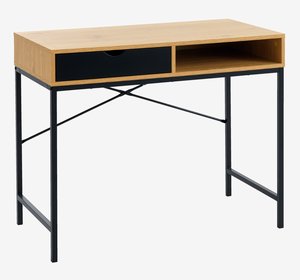 Schreibtisch TRAPPEDAL 48x95 eiche/schwarz