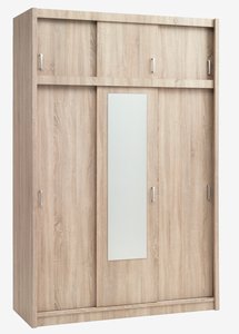 Šatníková skriňa EVETOFTE 143x220 farba svetlého dub