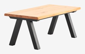 Coffee table SANDBY 60x110 natural oak/black