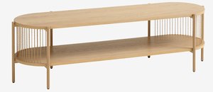 TV bench SNESLEV 1 shelf oak colour