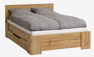 Estrutura de cama HALD 150x190 carvalho
