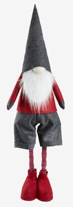 Tomte HALM H80-120cm röd/grå