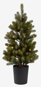 Albero artificiale BERLINGR H90 cm con LED