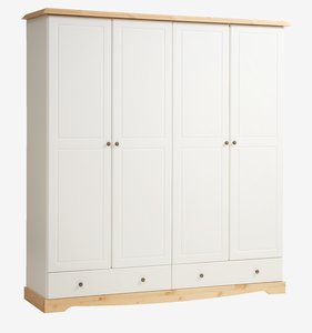 Armoire ROLD 203x216 blanc/pin