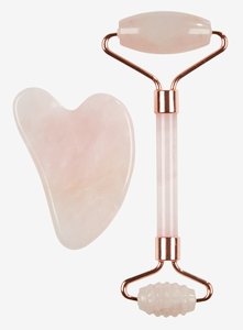 Rullo per viso e accessorio massaggi in pietra VALLSTA rosa