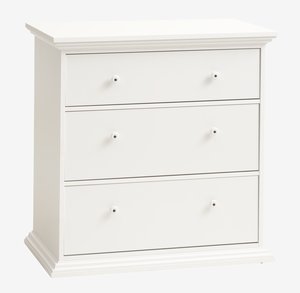 Cassettiera 3 cassetti FREDENSBORG bianco