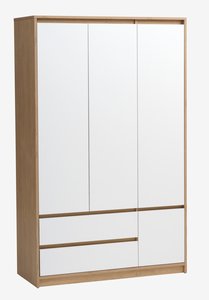 Wardrobe BILLUND 119x193 white/oak