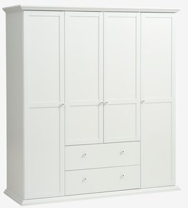 Kleiderschrank FREDENSBORG 183x200 weiß