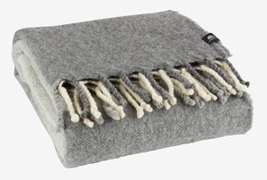 Wool throw LUNDKARSE 130x170 grey/beige