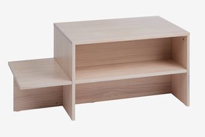Stolik kawowy SOLLERUP 50x110 z półkami lita sosna