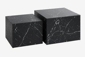 Stolik kawowy TINGSTED 45x45/55x55 kolor marmuru 2 szt.
