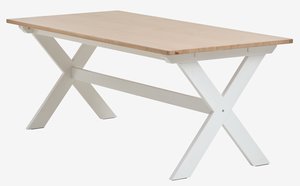 Stół VISLINGE 90x190 naturalny/biały