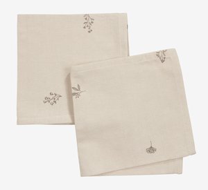 Serviette en tissu ENGFIOL 40x40 beige/gris 2pcs/pqt