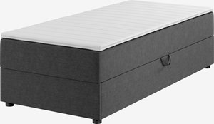 Łóżko kontynentalne 90x200cm SKOLLA STORAGE PC40 szary-40
