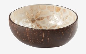 Decorative bowl BLEKET painted coconut