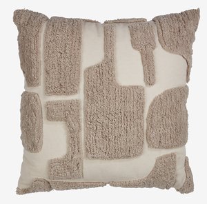 Coussin DVERGFAKS 45x45 gris/beige