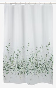 Shower curtain FILIPSTAD 150x200cm white/green