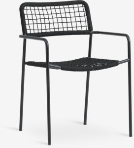 Stohovateľná stolička LABING čierna