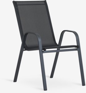 Silla apilable LEKNES negro