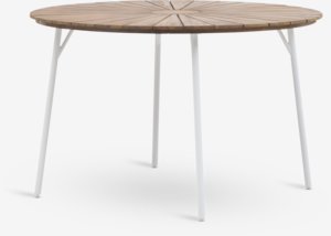 Vrtni stol BASTRUP Ø120 tvrdo drvo/bijela