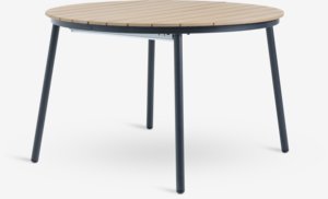 Table de jardin TAGEHOLM Ø118xL118/168 naturel