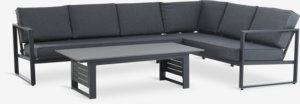 Set muebles jardín VONGE 6 plazas negro