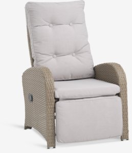 Fauteuil lounge STORD l66xH102xP78 cm naturel