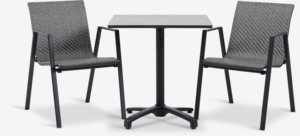 TIPMOSE D70 stůl + 2 DOVERODDE židle šedá