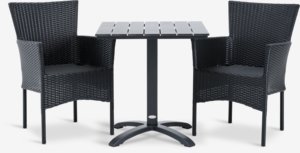 HOBRO L70 table + 2 AIDT chaises noir