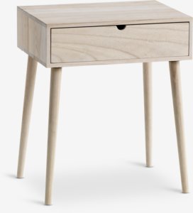 Bedside table ILBRO 1 drawer natural