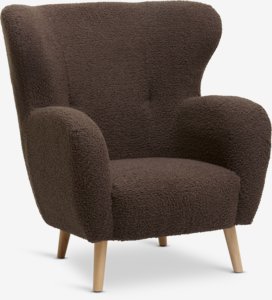 Fauteuil VILDSUND bruine stof