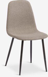 Dining chair JONSTRUP beige fabric/dark oak colour