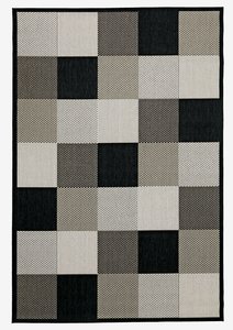 Vloerkleed RIPS 130x193 zwart/beige