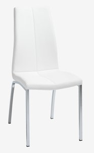 Jedilniški stol HAVNDAL bela umetno usnje/krom