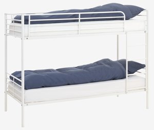 Łóżko piętrowe PLOVSTRUP 2x90x200 biały