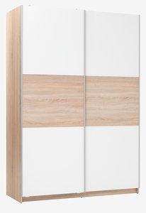 Armoire SATTRUP 151x219 blanc/chêne