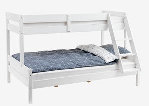 Łóżko piętrowe VESTERVIG 80/120x200 z drabinką biały